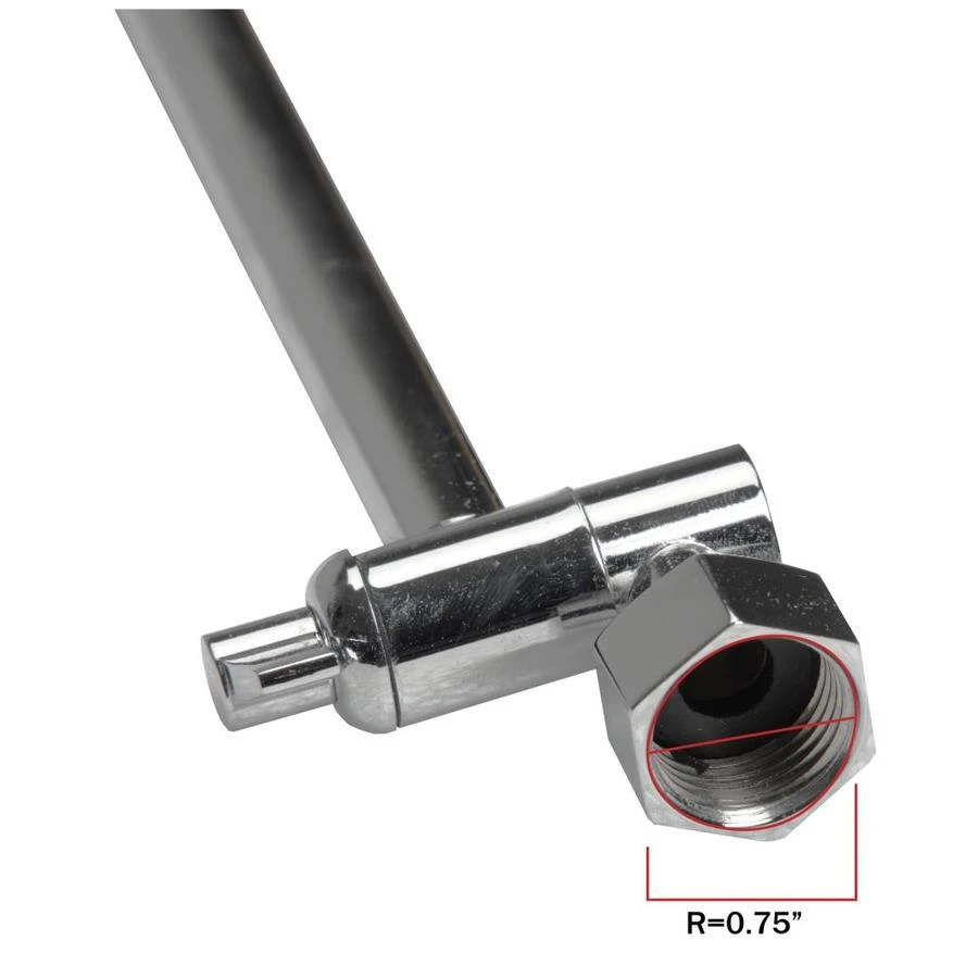 AKDY 12.5-in Chrom Bathtub/Shower Shower Arm 1 AKDY 12.5-in Chrom Bathtub/Shower Shower Arm