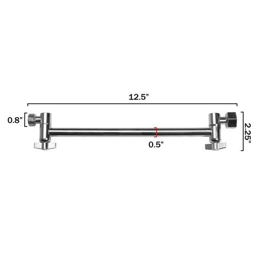 AKDY 12.5-in Chrom Bathtub/Shower Shower Arm 3 AKDY 12.5-in Chrom Bathtub/Shower Shower Arm - Image 3