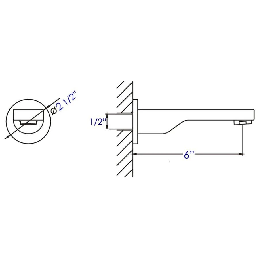 ALFI Brand Brushed Nickel Bathtub Spout 3 ALFI Brand Brushed Nickel Bathtub Spout - Image 3