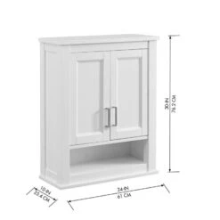 Durham 24-in W X 30-in H X 10-in D White Oak Bathroom Wall Cabinet -Allied Brass Shop 815324022313 10988747 1800x1800