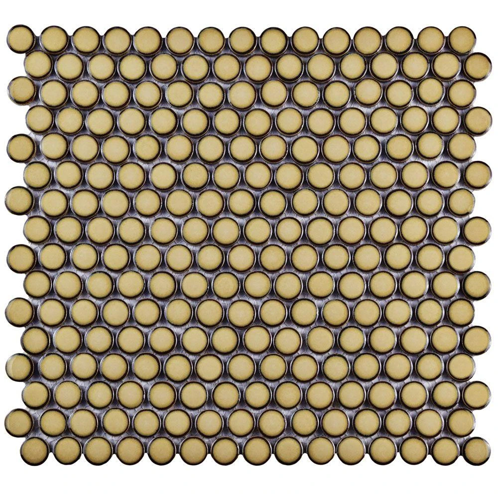 Merola Tile Hudson Penny Round Marine 12 In. X 12-5/8 In. X 5 Mm Porcelain Mosaic Tile (10.74 Sq. Ft. / Case) 14 Merola Tile Hudson Penny Round Marine 12 In. X 12-5/8 In. X 5 Mm Porcelain Mosaic Tile (10.74 Sq. Ft. / Case) - Image 14