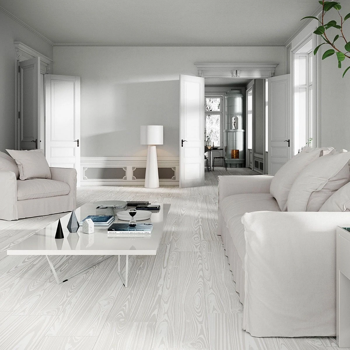 Bond Tile Sketchwood White 8 In. X 48 In. Matte Porcelain Floor And Wall Tile (5 Pieces 12.91 Sq. Ft. / Box) 6 Bond Tile Sketchwood White 8 In. X 48 In. Matte Porcelain Floor And Wall Tile (5 Pieces 12.91 Sq. Ft. / Box) - Image 6