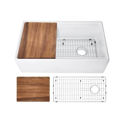 Superior Sinks 33-in X 19-in White Single Bowl Tall (8-in Or Larger) Undermount Apron Front/Farmhouse Residential Workstation Kitchen Sink 1 Superior Sinks 33-in X 19-in White Single Bowl Tall (8-in Or Larger) Undermount Apron Front/Farmhouse Residential Workstation Kitchen Sink