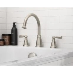 Banbury 2-Handle Deck-Mount High Arc Roman Tub Faucet With Valve In Spot Resist Brushed Nickel -Allied Brass Shop 85f698ea3ac0abd9d6bd3984c22d7162 1800x1800