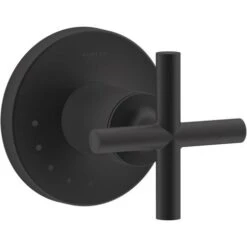 KOHLER Matte Black Cross Shower Handle