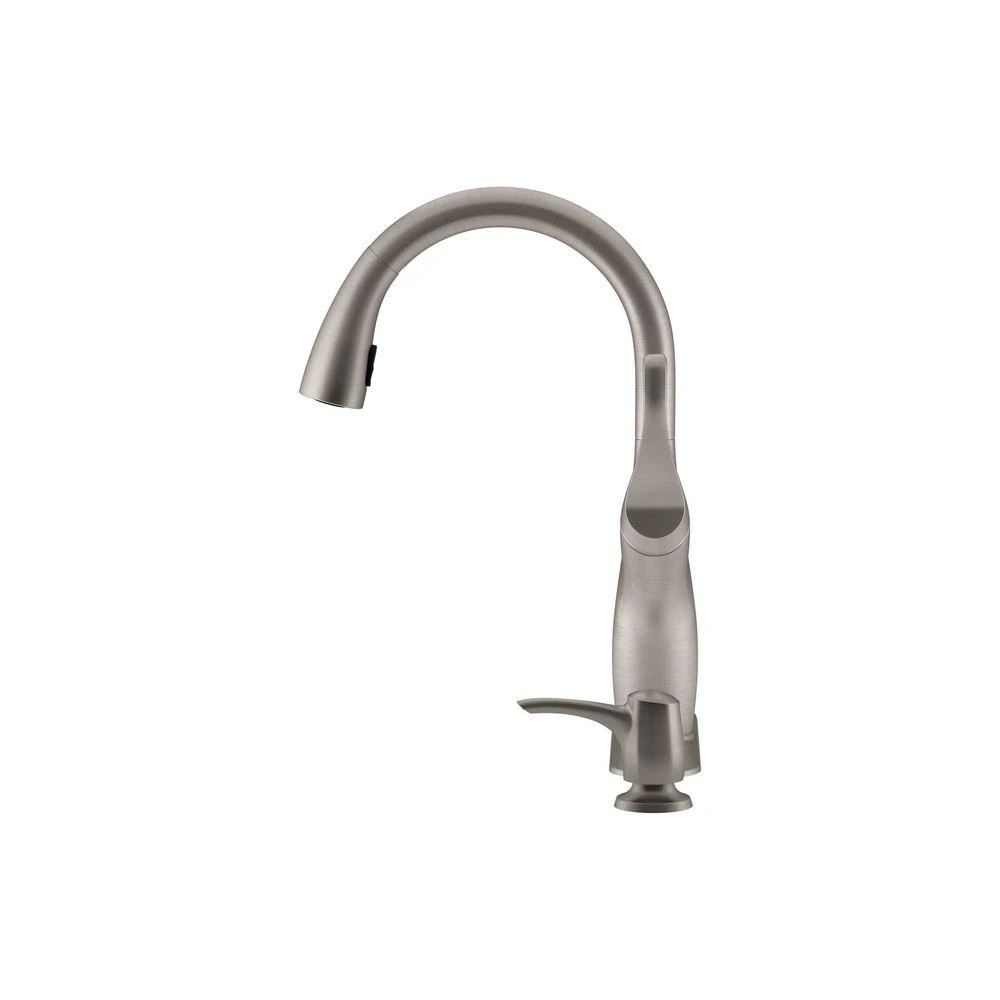 Mazz Single-Handle Pull-Down Sprayer Kitchen Faucet In Vibrant Stainless 2 Mazz Single-Handle Pull-Down Sprayer Kitchen Faucet In Vibrant Stainless - Image 2
