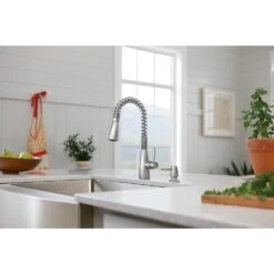 Springvale Single-Handle Pull-Down Sprayer Kitchen Faucet With Reflex And Power Boost In Spot Resist Stainless -Allied Brass Shop 8df2805aed6260e3c7c65cb0d956ad2f 1800x1800