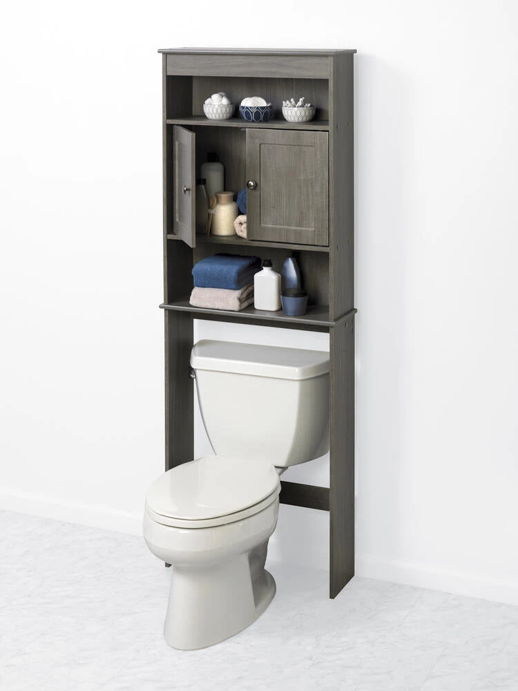 Zenna Home® 23"W X 67"H Driftwood Gray Over-The-Toilet Storage Cabinet 3 Zenna Home® 23"W X 67"H Driftwood Gray Over-The-Toilet Storage Cabinet - Image 3