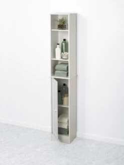 Zenna Home® 12"W X 10"D X 67"H White Linen Cabinet -Allied Brass Shop 9148WW alt2 1800x1800