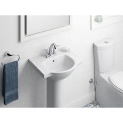 KOHLER Veer 21 In. Vitreous China Pedestal Combo Bathroom Sink In White With Overflow Drain -Allied Brass Shop 917c899ceb5f18352874f94dd513c228 1800x1800