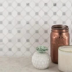 MSI Bianco Dolomite Dotty 12.31 In. X 12.36 In. X 10 Mm Polished Marble Mesh-Mounted Mosaic Tile (10.6 Sq. Ft. / Case) 18 MSI Bianco Dolomite Dotty 12.31 In. X 12.36 In. X 10 Mm Polished Marble Mesh-Mounted Mosaic Tile (10.6 Sq. Ft. / Case) -Allied Brass Shop 92cedc7d8efcc04de693cb18f6df0702 1800x1800