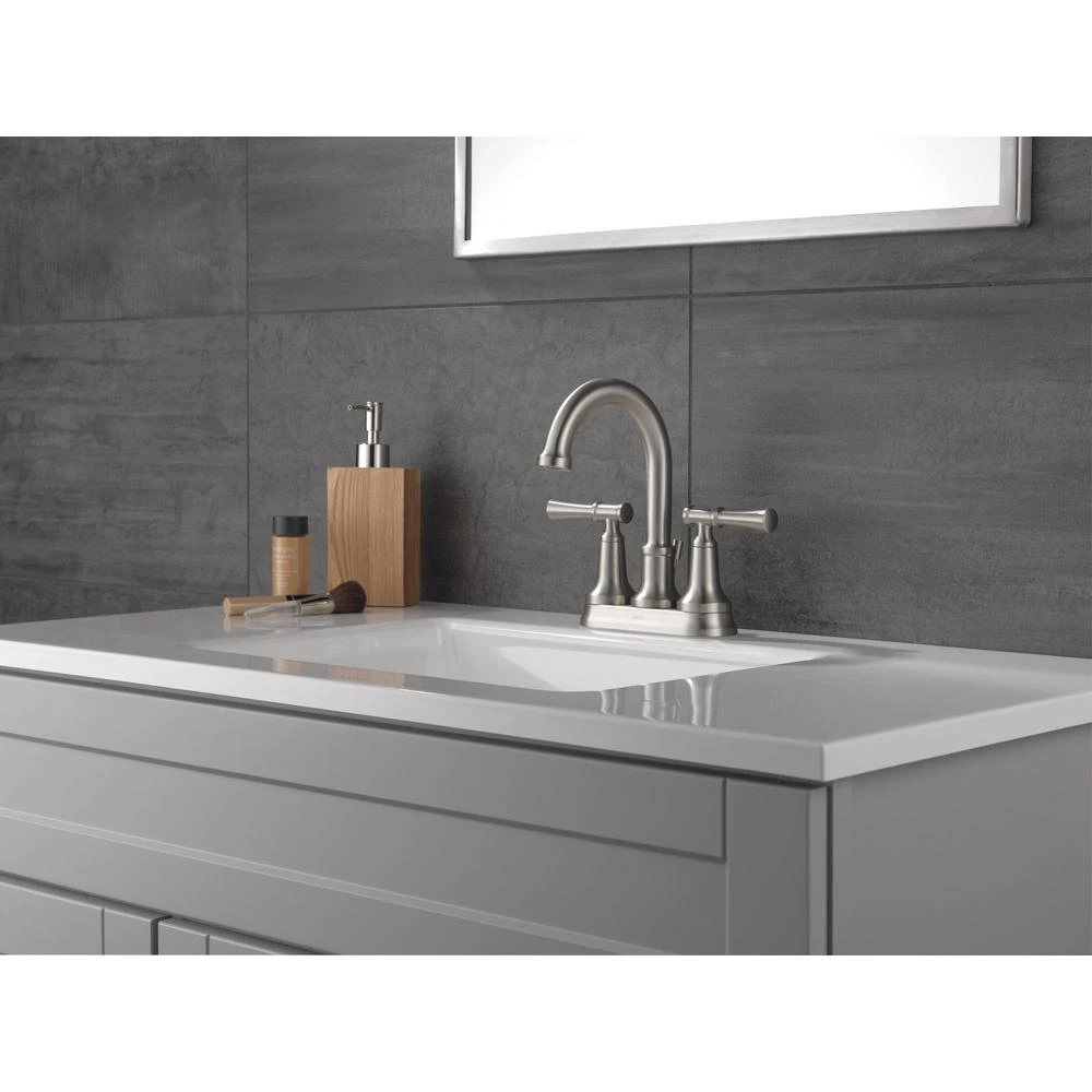 Chamberlain 4 In. Centerset 2-Handle Bathroom Faucet In SpotShield Brushed Nickel 3 Chamberlain 4 In. Centerset 2-Handle Bathroom Faucet In SpotShield Brushed Nickel - Image 3