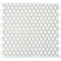 Merola Tile Hudson Penny Round Marine 12 In. X 12-5/8 In. X 5 Mm Porcelain Mosaic Tile (10.74 Sq. Ft. / Case) 39 Merola Tile Hudson Penny Round Marine 12 In. X 12-5/8 In. X 5 Mm Porcelain Mosaic Tile (10.74 Sq. Ft. / Case) -Allied Brass Shop 933fcb8550fad305e3fa62fd050de23d 62af73b9 ab78 4e9b 9b4c 99c99df20b2e 1800x1800