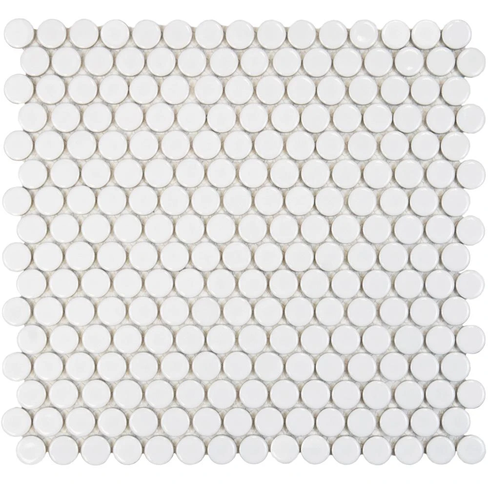 Merola Tile Hudson Penny Round Marine 12 In. X 12-5/8 In. X 5 Mm Porcelain Mosaic Tile (10.74 Sq. Ft. / Case) 20 Merola Tile Hudson Penny Round Marine 12 In. X 12-5/8 In. X 5 Mm Porcelain Mosaic Tile (10.74 Sq. Ft. / Case) - Image 20