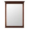 24 In. W X 31 In. H Framed Rectangular Bathroom Vanity Mirror In Mahogany