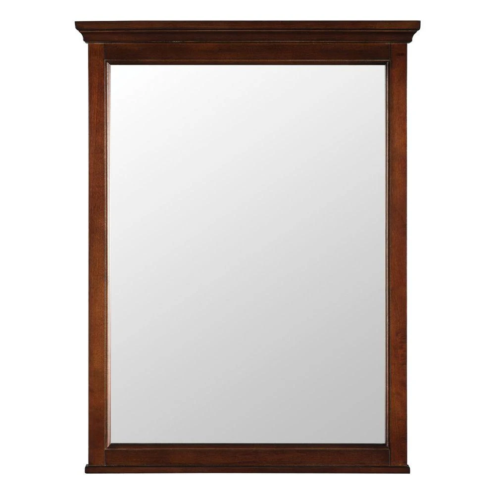 24 In. W X 31 In. H Framed Rectangular Bathroom Vanity Mirror In Mahogany 1 24 In. W X 31 In. H Framed Rectangular Bathroom Vanity Mirror In Mahogany
