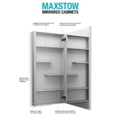 Maxstow 20 In. X 40 In. Frameless Surface-Mount Aluminum Medicine Cabinet -Allied Brass Shop 98de8f095fc28610afdc5ef063066d45 1800x1800