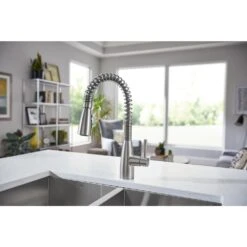 Springvale Single-Handle Pull-Down Sprayer Kitchen Faucet With Reflex And Power Boost In Spot Resist Stainless -Allied Brass Shop 9997a9bf024158212673935a83b5512c 1800x1800