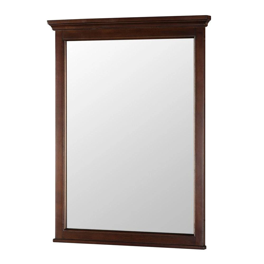 24 In. W X 31 In. H Framed Rectangular Bathroom Vanity Mirror In Mahogany 6 24 In. W X 31 In. H Framed Rectangular Bathroom Vanity Mirror In Mahogany - Image 6