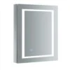 Spazio 24 In. W X 30 In. H Recessed Or Surface Mount Medicine Cabinet With LED Lighting, Mirror Defogger And Right Hinge