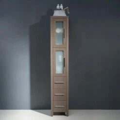 Fresca Torino 12"W X 15"D X 68-1/8"H Gray Oak Linen Cabinet -Allied Brass Shop FST6260GO 3 eddcdf81 faea 4e1f 9375 3e7167214a7b 1800x1800