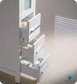 Fresca Torino 12"W X 15"D X 68-1/8"H White Linen Cabinet 11 Fresca Torino 12"W X 15"D X 68-1/8"H White Linen Cabinet -Allied Brass Shop FST6260WH 5 64159730 3286 4180 866e 850f6ccfbe21 1800x1800