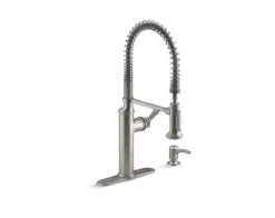 KOHLER Sous Pro-Style Single-Handle Pull-Down Sprayer Kitchen Faucet In Vibrant Stainless