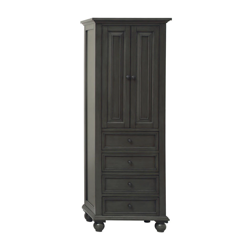 Avanity Thompson 24"W X 16"D X 68"H Charcoal Glaze Linen Cabinet 1 Avanity Thompson 24"W X 16"D X 68"H Charcoal Glaze Linen Cabinet