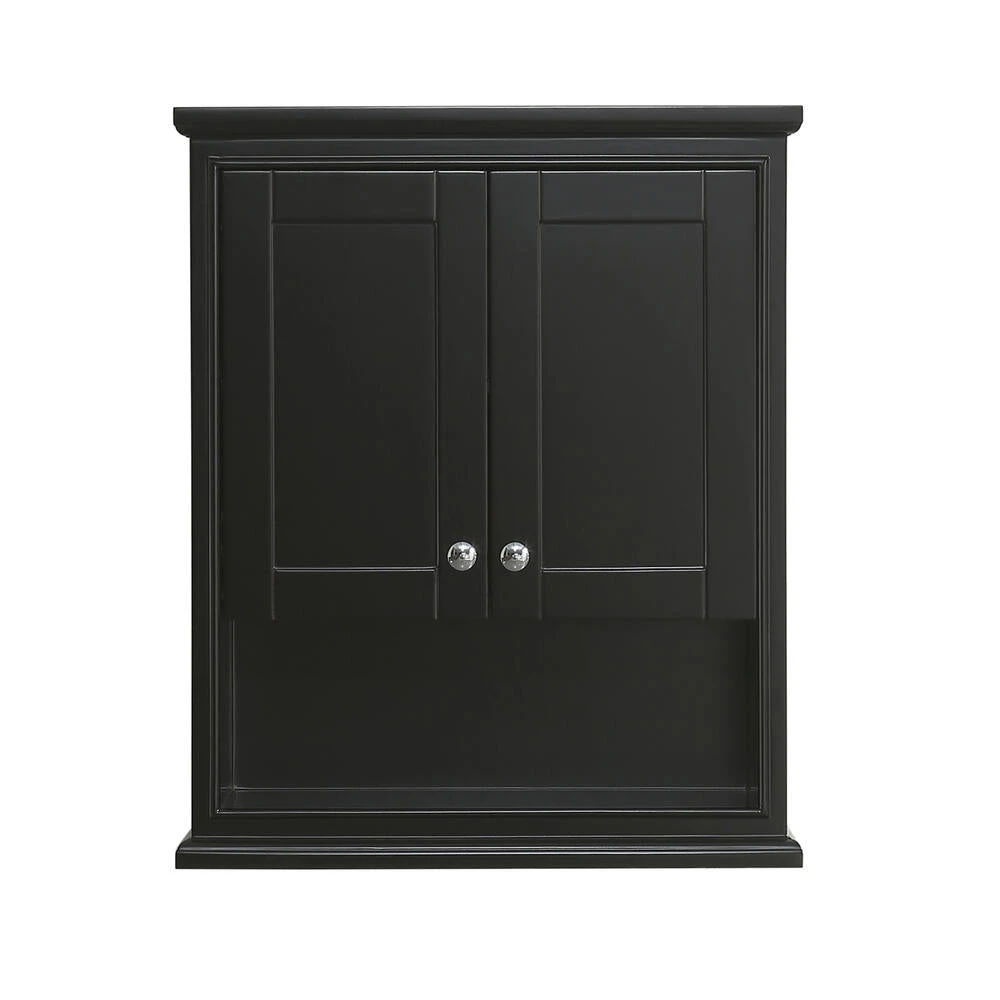 Wyndham Collection Deborah 25"W X 9"D X 30"H Dark Espresso Bathroom Wall Cabinet 2 Wyndham Collection Deborah 25"W X 9"D X 30"H Dark Espresso Bathroom Wall Cabinet - Image 2