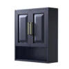Wyndham Collection Daria 25"W X 9"D Dark Blue Over The Toilet Storage Cabinet