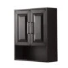 Wyndham Collection Daria 25"W X 9"D Dark Espresso Bathroom Wall Cabinet