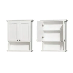 Wyndham Collection Acclaim 25"W X 9"D X 30"H White Bathroom Wall Cabinet -Allied Brass Shop WCV8000WCWHCLOSEDANDOPEN 1120e27d e545 4ac0 843c cf91ea649b07 1800x1800