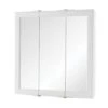 24-3/16 In. W X 24-3/16 In. H Fog Free Framed Surface-Mount Tri-View Bathroom Medicine Cabinet In White