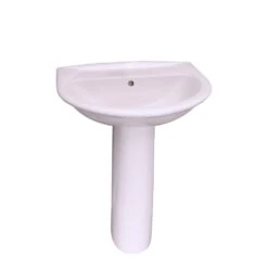 Barclay Products Karla 24 In. Pedestal Combo Bathroom Sink With 1 Faucet Hole In White -Allied Brass Shop a04823bd77168361b3e951bc1cfde1fd 1800x1800