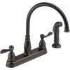 Windemere 2-Handle Standard Kitchen Faucet With Side Sprayer In Oil Rubbed Bronze