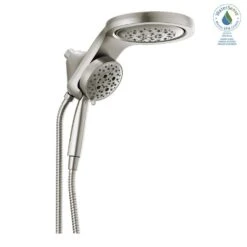 HydroRain Two-in-One 5-Spray 6 In. Dual Wall Mount Fixed And Handheld H2Okinetic Shower Head In Stainless -Allied Brass Shop a67ddbee71e1f5a7870a875e54a58584 1800x1800