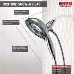 In2ition Two-in-One 5-Spray 6.6 In. Dual Wall Mount Fixed And Handheld H2Okinetic Shower Head In Chrome -Allied Brass Shop aa7bb0ac415d570ab480c445bd376875 1800x1800