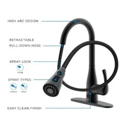 Motion Activated Single-Handle Pull-Down Sprayer Kitchen Faucet In Matte Black -Allied Brass Shop b2b637208cc2165c0770a8596487b7e0 1800x1800