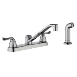 Constructor 2-Handle Standard Kitchen Faucet With Side Sprayer In Chrome