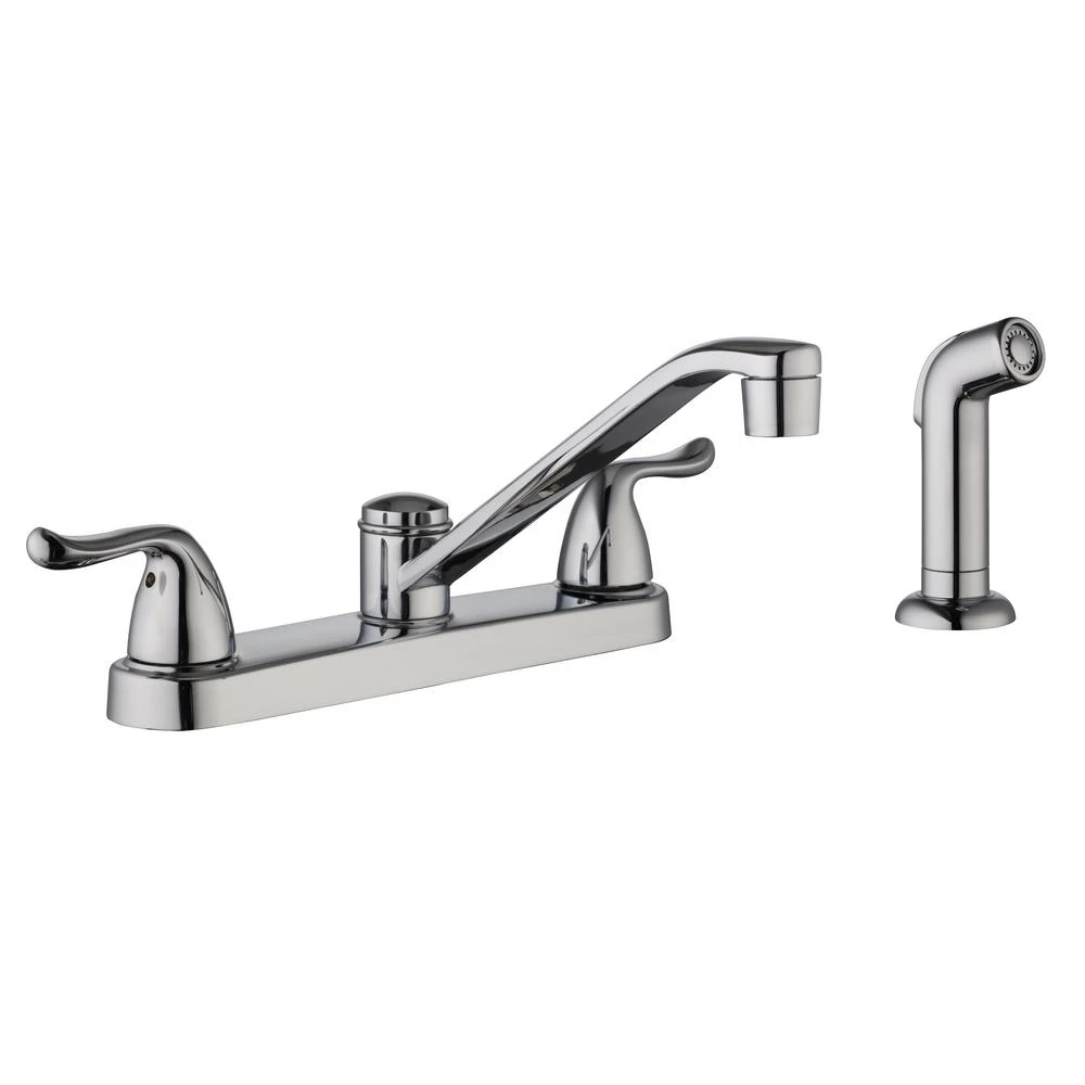 Constructor 2-Handle Standard Kitchen Faucet With Side Sprayer In Chrome 1 Constructor 2-Handle Standard Kitchen Faucet With Side Sprayer In Chrome