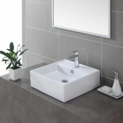 KRAUS Square Ceramic Vessel Bathroom Sink In White -Allied Brass Shop b53fe43d4d6a8521ba44be7949543f7e 1800x1800