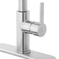 Statham Single-Handle Coil Spring Neck Kitchen Faucet With TurboSpray And FastMount In Stainless Steel -Allied Brass Shop b6d67e64342049a19533e63252a6bf68 1800x1800