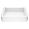 VIGO Petunia Handmade Matte Stone Rectangle Vessel Bathroom Sink In Matte White