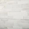 Daltile Stone Decor Glacier 12 In. X 14 In. X 10 Mm Marble Linear Mosaic Floor And Wall Tile (1 Sq. Ft./ Piece)