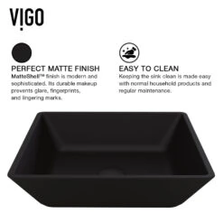 VIGO Black Roma Rectangular MatteShell Glass Bathroom Vessel Sink 14 VIGO Black Roma Rectangular MatteShell Glass Bathroom Vessel Sink -Allied Brass Shop bcda33028016059030eecb3591af029f 1800x1800