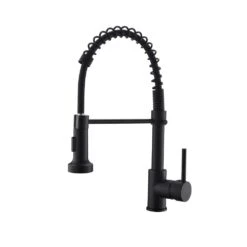 Stainless Steel Faucet Single-Handle Faucet Pull-Down Sprayer Kitchen Faucet Black
