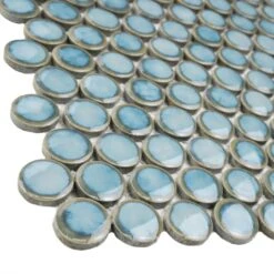 Merola Tile Hudson Penny Round Marine 12 In. X 12-5/8 In. X 5 Mm Porcelain Mosaic Tile (10.74 Sq. Ft. / Case) 22 Merola Tile Hudson Penny Round Marine 12 In. X 12-5/8 In. X 5 Mm Porcelain Mosaic Tile (10.74 Sq. Ft. / Case) -Allied Brass Shop c799d6e57dd50e9cc3be557a7ef85643 1800x1800