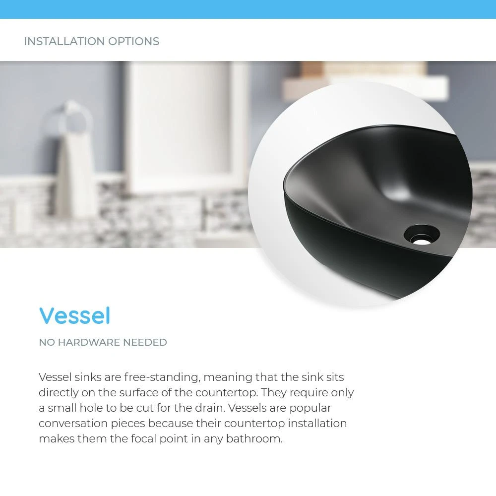 MR Direct Vessel Sink In Matte Black 5 MR Direct Vessel Sink In Matte Black - Image 5