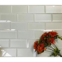 ABOLOS Frosted Elegance White Subway 3 In. X 12 In Glossy Glass Subway Tile (1 Sq. Ft.) -Allied Brass Shop cabdd970858330dc22f104564d5ce097 1800x1800