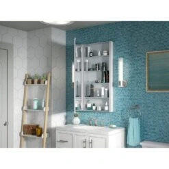 Maxstow 20 In. X 40 In. Frameless Surface-Mount Aluminum Medicine Cabinet -Allied Brass Shop cfcaa9ff8fd045d0b384ca3b49c3c3cd 1800x1800